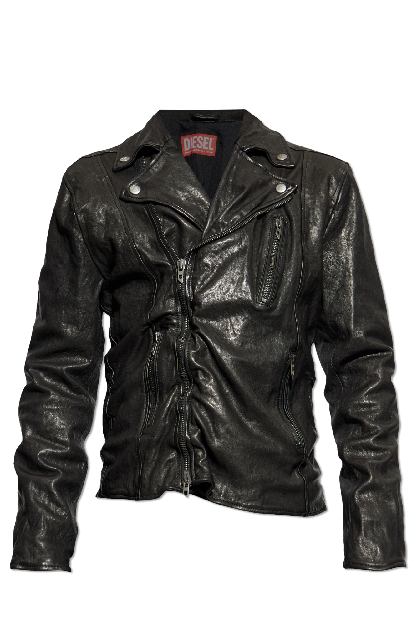Black Leather jacket `L-UNCAN` Diesel - Vitkac AS